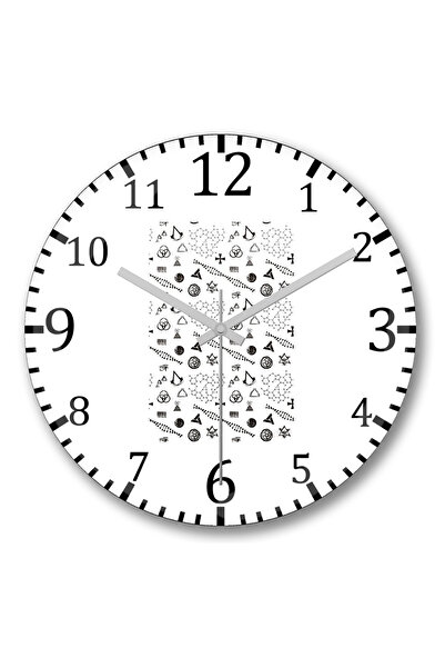 BASKI DÜNYASI موضوع ديزموند مايلز ساعة حائط من الزجاج الحقيقي المنحني