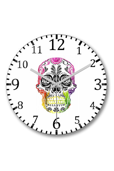 BASKI DÜNYASI Ceas de perete Mexicana Psicodelica din sticlă autentică bombată