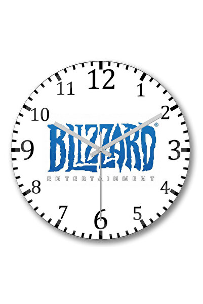 BASKI DÜNYASI ساعة حائط بليزارد من الزجاج الحقيقي المنحني