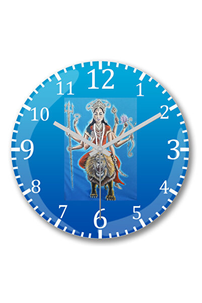 BASKI DÜNYASI ساعة حائط دورجا من الزجاج الحقيقي المنحني