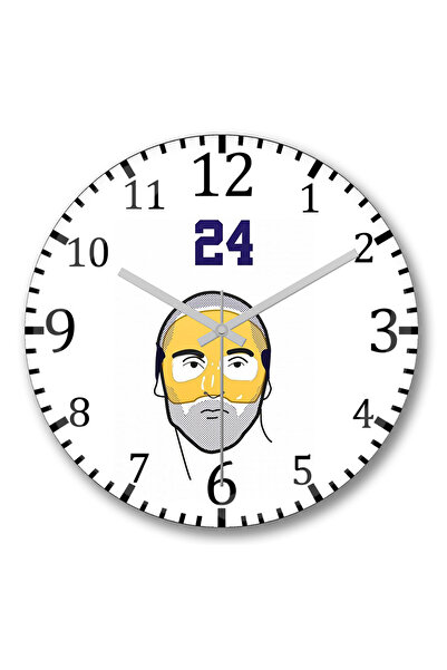 BASKI DÜNYASI Ceas de perete cu semnătură Kobe Bryant din sticlă autentică bo...