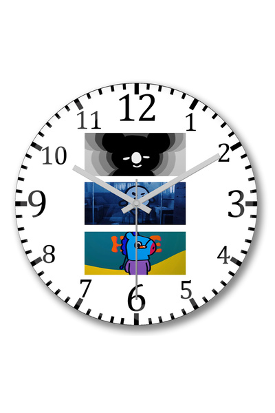 BASKI DÜNYASI ساعة حائط BT21 Mang Koya Shooky Hope Bts من الزجاج الحقيقي المنحني