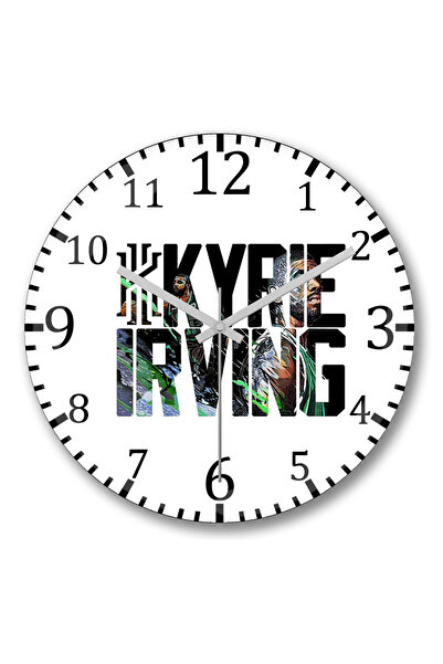 BASKI DÜNYASI Kyrie irving 01 Ceas de perete Kyrie Irving din sticlă autentică bombată