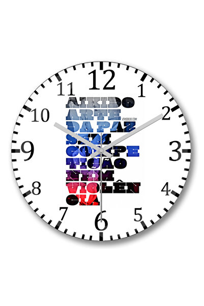 BASKI DÜNYASI ساعة حائط Psico من الزجاج الحقيقي المنحني