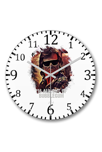 BASKI DÜNYASI أنا لا يزال على قيد الحياة ساعة حائط من الزجاج الحقيقي المنحني