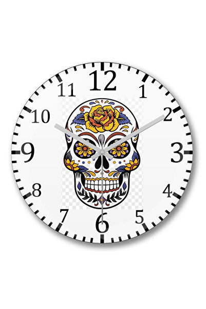 BASKI DÜNYASI ساعة حائط King Pop Art Elvis من الزجاج الحقيقي المنحني