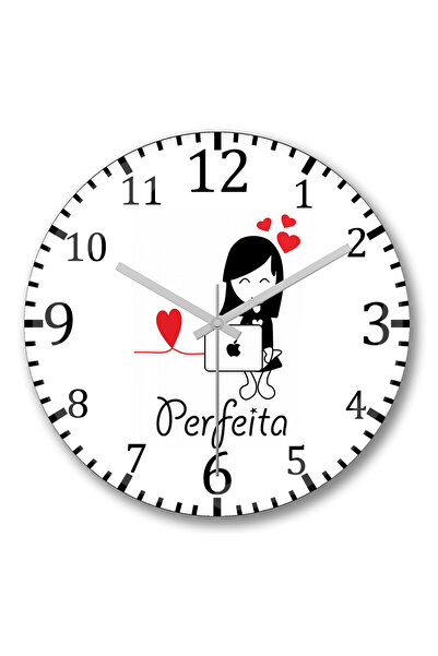 BASKI DÜNYASI Ceas de perete Perfeita din sticlă autentică bombată