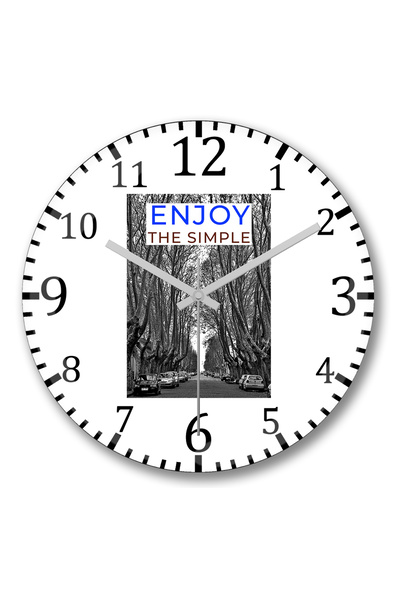 BASKI DÜNYASI Bucurați-vă de ceasul de perete simplu din sticlă autentică bom...