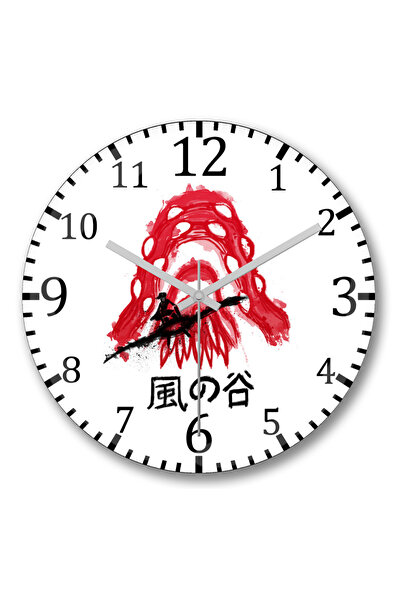 BASKI DÜNYASI Ceas de perete din sticlă autentică curbată, Valley Of The Wind...