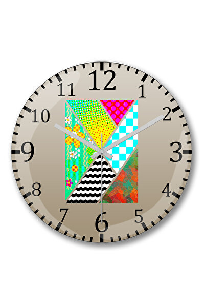 BASKI DÜNYASI Ceas de perete Aquarela din sticlă autentică bombată
