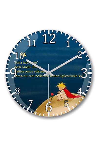 BASKI DÜNYASI Ceas de perete Micul Prinț Sticlă Reală Curbată
