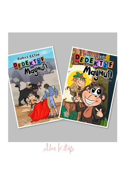 Yağmur Çocuk Dedektif Maymun 2 Kitap (1.BOĞA GÜREŞİ - 2.BEŞ MAYMUN DENEYİ), B...