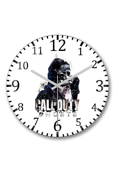 BASKI DÜNYASI ساعة حائط كول أوف ديوتي من الزجاج الحقيقي المنحني