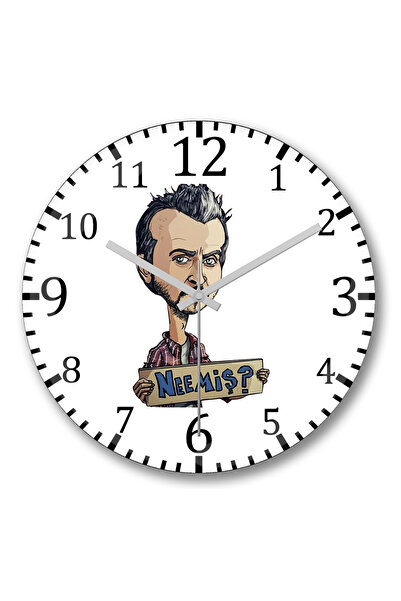 BASKI DÜNYASI Ceas de perete Leyla și Mecnun Neemiş din sticlă autentică bombată