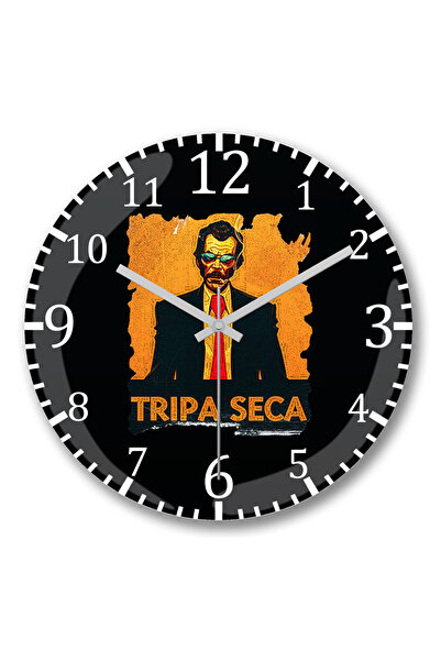 BASKI DÜNYASI Ceas de perete Tripa Seca din sticlă autentică bombată