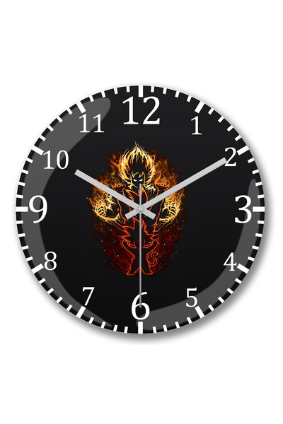 BASKI DÜNYASI ساعة حائط ساياجين من الزجاج الحقيقي المنحني