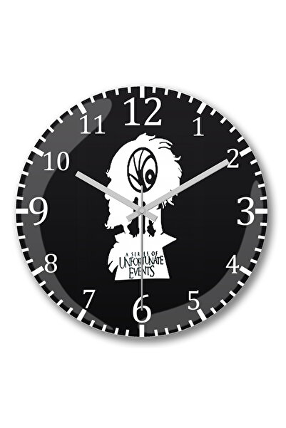 BASKI DÜNYASI ساعة حائط للحوادث المؤسفة من الزجاج الحقيقي المنحني