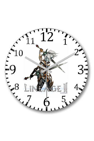 BASKI DÜNYASI Ceas de perete Line Age Dark Elf din sticlă autentică bombată