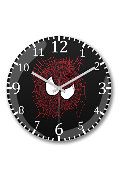 BASKI DÜNYASI ساعة حائط Spaydirmen من الزجاج الحقيقي المنحني