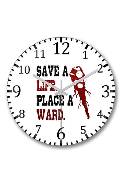 BASKI DÜNYASI Ceas de perete Dota Save A Life1 din sticlă autentică bombată