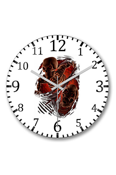 BASKI DÜNYASI Ceas de perete din piatră din sticlă autentică bombată