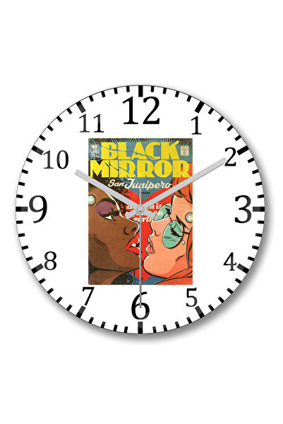 BASKI DÜNYASI Ρολόι τοίχου με κάμψη από γνήσιο γυαλί