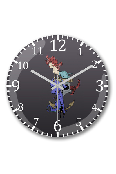 BASKI DÜNYASI Ceas de perete sirenă din sticlă autentică bombată