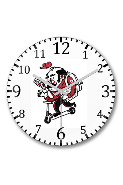 BASKI DÜNYASI Ceas de perete Loverboy din sticlă autentică bombată