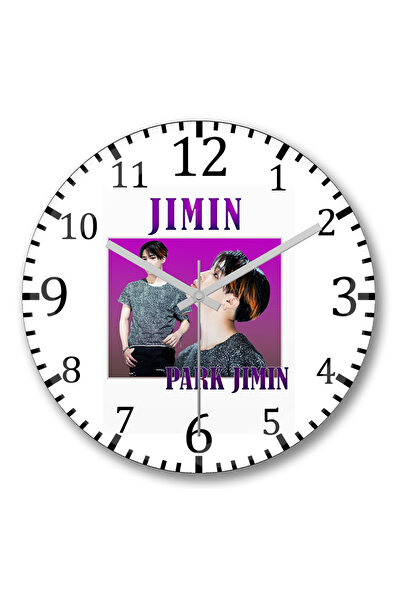 BASKI DÜNYASI Ceas de perete Jimin Bts din sticlă autentică bombată
