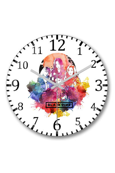 BASKI DÜNYASI Ceas de perete Blackpink Blackpink din sticlă autentică bombată