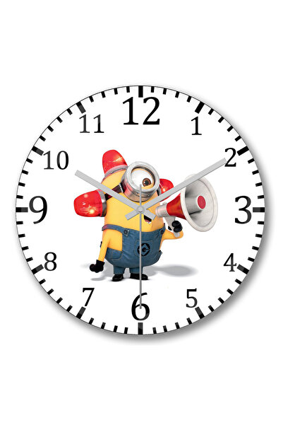 BASKI DÜNYASI Ceas de perete Minions Banana din sticlă autentică bombată