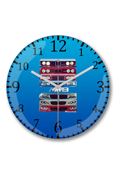 BASKI DÜNYASI Ceas de perete Bmw 3 din sticlă autentică bombată