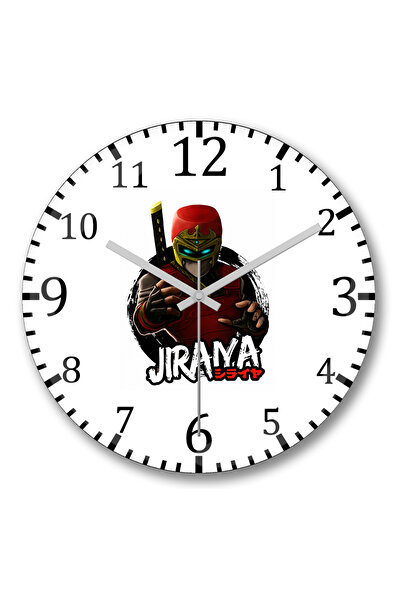 BASKI DÜNYASI ساعة حائط نينجا جيرايا من الزجاج الحقيقي المنحني