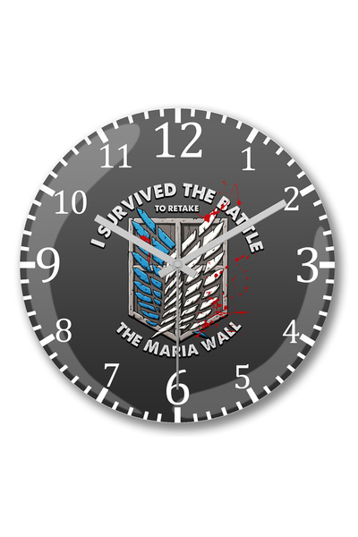 BASKI DÜNYASI Ceas de perete Attack On Titan Maria din sticlă autentică bombată
