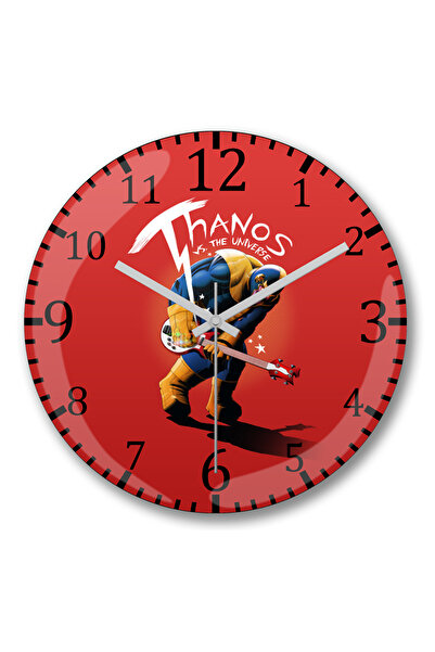 BASKI DÜNYASI Ceas de perete Thanos vs the Universe din sticlă autentică bombată