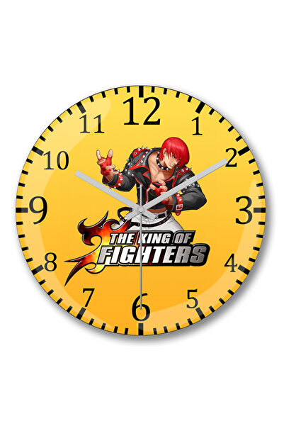BASKI DÜNYASI Ceas de perete King Of Fighters din sticlă autentică bombată