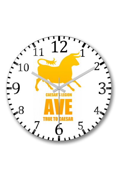BASKI DÜNYASI Ρολόι τοίχου Fallout Caesar's Legion με κυρτό γυαλί από αληθινό...