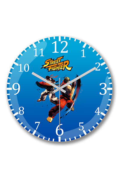 BASKI DÜNYASI ساعة حائط ستريت فايتر 2 ستريت فايتر 2 زجاج حقيقي منحني