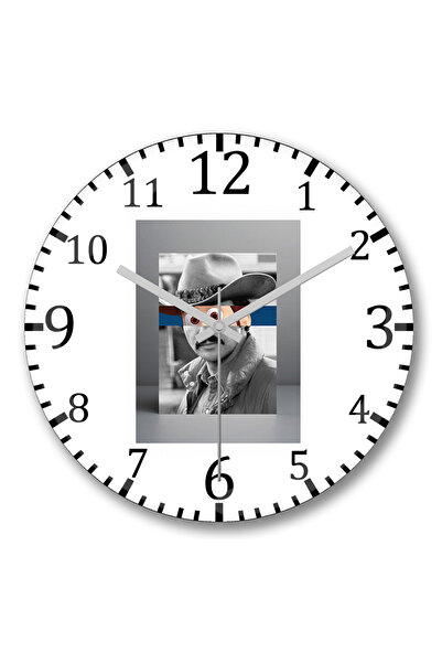 BASKI DÜNYASI ساعة حائط توي ستوري من الزجاج الحقيقي المنحني