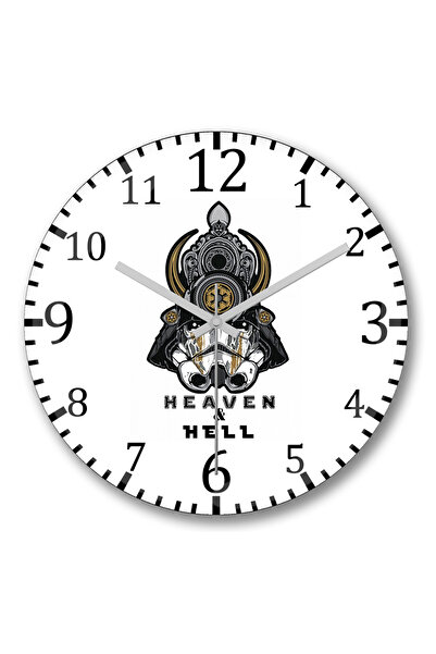 BASKI DÜNYASI ساعة حائط H&H Star Wars Stormtrooper Kenshi من الزجاج الحقيقي المنحني