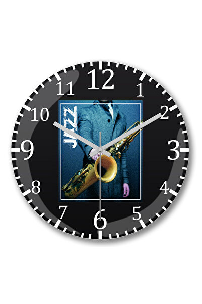 BASKI DÜNYASI ساعة حائط جاز من الزجاج الحقيقي المنحني