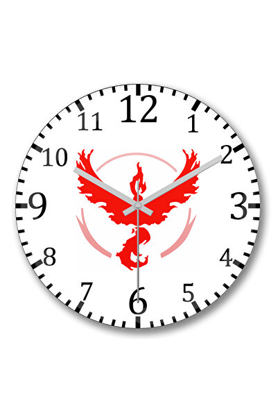 BASKI DÜNYASI Ceas de perete Pokemon Go Valor din sticlă autentică bombată