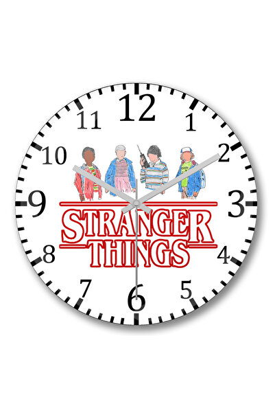 BASKI DÜNYASI Ceas de perete Stranger Things Sticlă reală curbată