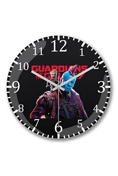 BASKI DÜNYASI Ceas de perete Guardians Of The Galaxy din sticlă autentică bom...
