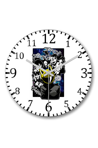BASKI DÜNYASI ساعة حائط Celty A Cavaleira Sem Cabeça من الزجاج الحقيقي المنحني