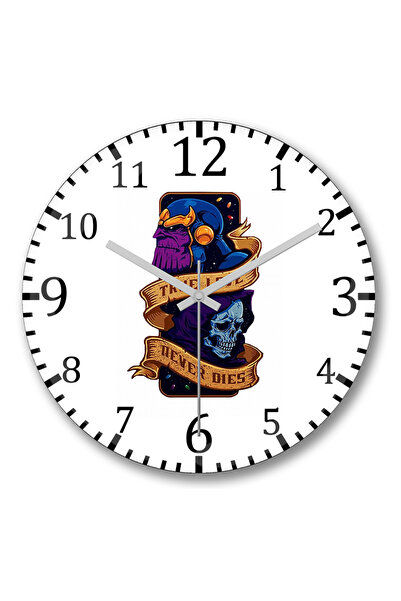 BASKI DÜNYASI ساعة حائط Amante Da Morte من الزجاج الحقيقي المنحني