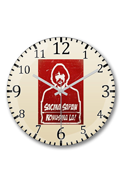 BASKI DÜNYASI Behzat Ç Saçak Sapan Konuşma Ceas de perete Bombeli din sticlă ...