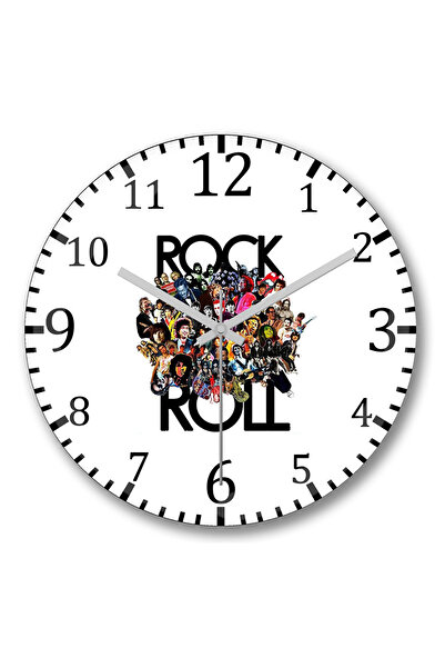 BASKI DÜNYASI ساعة حائط من Rocket Team Rocket Team من الزجاج الحقيقي المنحني