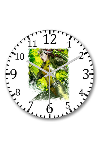 BASKI DÜNYASI ساعة حائط روج من الزجاج الحقيقي المنحني