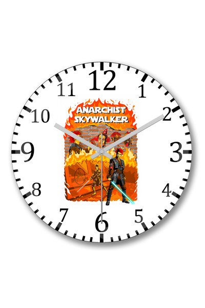 BASKI DÜNYASI Ceas de perete Anarchist Skywalker Star Wars din sticlă autenti...
